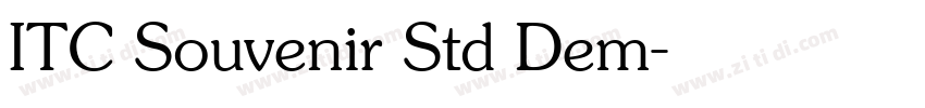 ITC Souvenir Std Dem字体转换